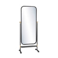 Modern Free-Standing Full-Length Mirror with Minimalist Design and Metal Frame